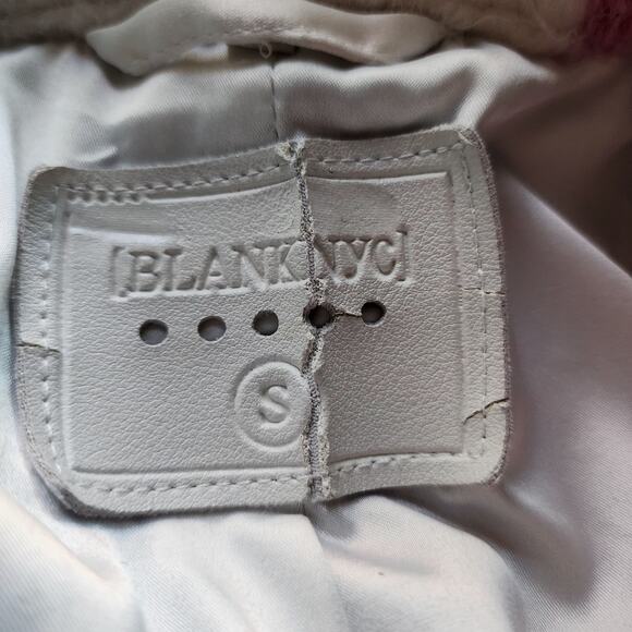 BlankNYC Prime Time Pink Blue Flannel Long Shacket Pockets Size Small - Picture 2 of 5